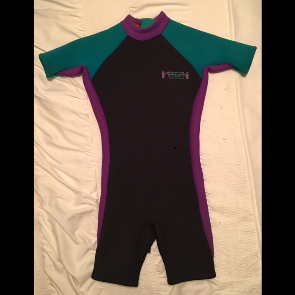 Back Zip Short Sleeve Wetsuit for kids